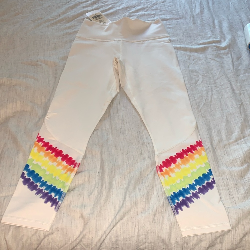 Fabletics Define PowerHold® High-Waisted 7/8 Legging - Rainbow Tie Dye